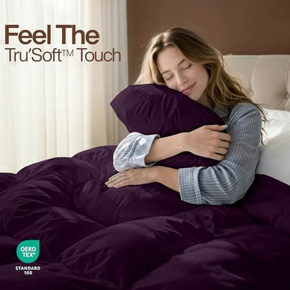 Utopia Bedding Comforter King Size, Duvet Insert, Plum, 90 x 102 Inches