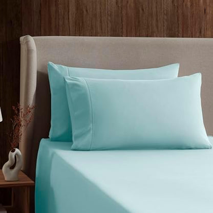 Nestl Twin Sheet Set - Bed Sheets - Light Blue - 3-Piece Deep Pocket