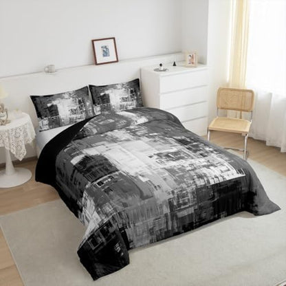 Feelyou Buffalo Check Ombre Comforter Set Toddler Size Kids Duvet