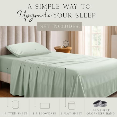 KARISSA MAE Luxury Bamboo Viscose Twin Size Sheet Set