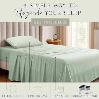 KARISSA MAE Luxury Bamboo Viscose Twin Size Sheet Set