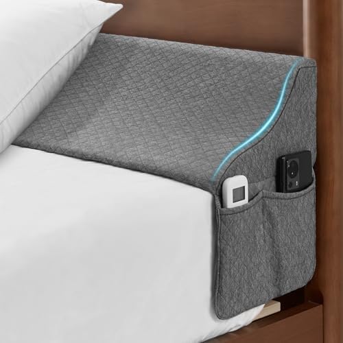 EUHAMS King Bed Wedge Pillow for Headboard, Mattress Gap Filler 0-7 Inches