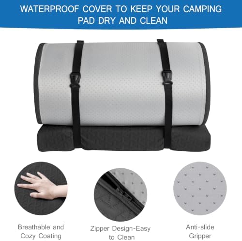 Memory Foam Camping Pad 3 Inch Thick, Soft Sleeping Pad, Pad Only
