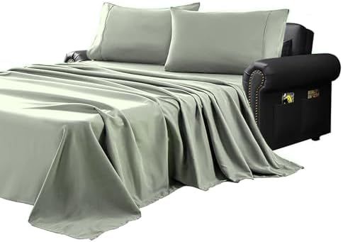 Kingnex Sofa Bed Sheets Twin Size for Sleeper Sofa Bed 36x72 Sage