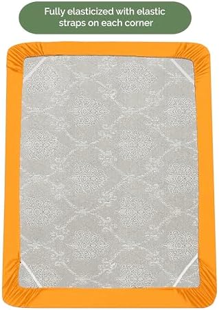Elegant Comfort 1500 Premium Hotel Quality 18-21 Inches Deep - Extra Deep Pocket Single Fitted Sheet for High Mattress, Luxury and Softest, Smart Pocket - Wrinkle Free, Full, Orange