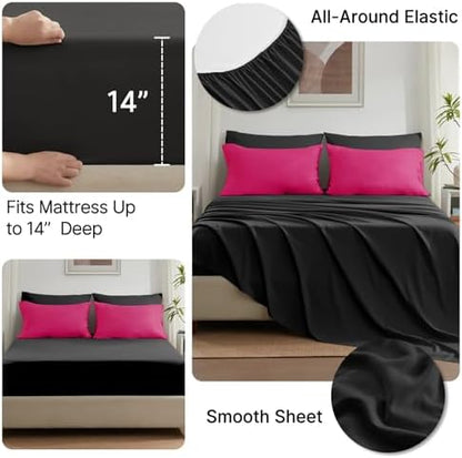 Anluoer Twin Comforter Set, 5 Piece Bed in a Bag Twin Bedding Sets