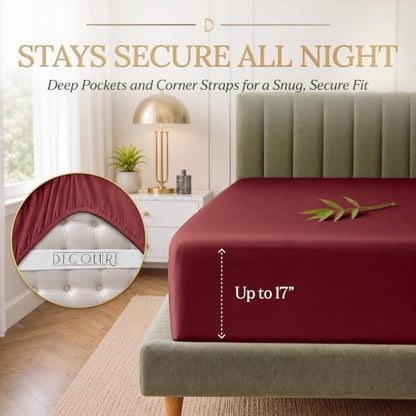 DECOLURE 100% Viscose Derived from Bamboo Sheets | 6 Pc Bed Set