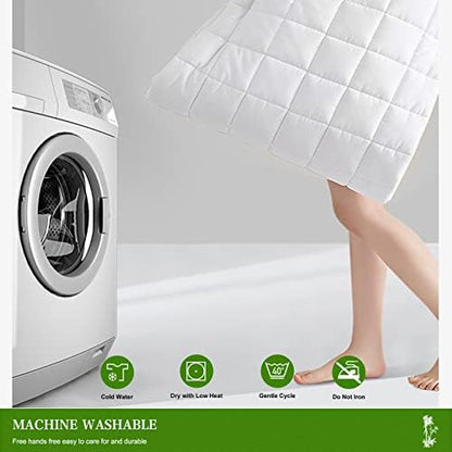 UNILIBRA King Mattress Pad Waterproof Rayon Made from Bamboo, Fitted Deep Pocket Mattress Cover fits 6''-25'', Breathable Quilted Mattress Protector, White