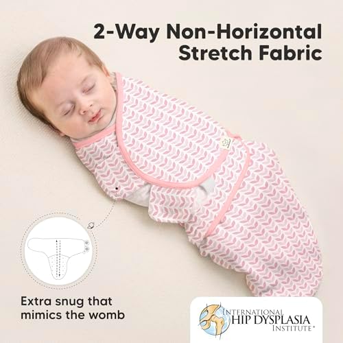 KeaBabies 3-Pack Organic Baby Swaddles for Newborns, Infant, Blossom, 0-3M