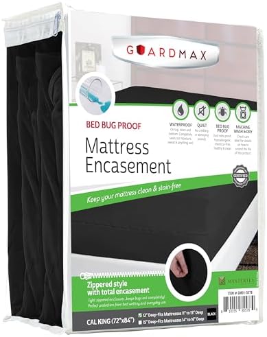 Guardmax California King Mattress Protector Zippered Bed Bug Mattress Cover