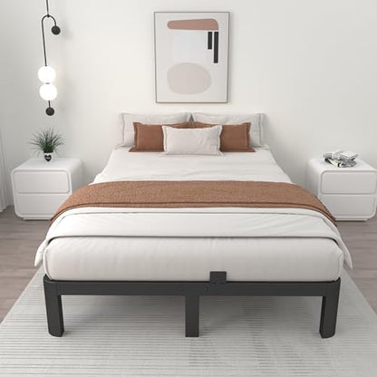 ITIMIDI 10 Inch Full Bed Frame, Heavy Duty, No Box Spring Needed, Black
