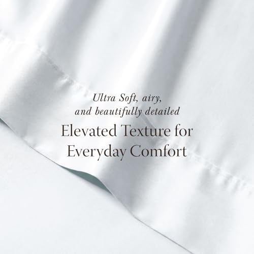 Threadmill 400 Thread Count Egyptian Cotton Queen Sheet Set, Sateen, White