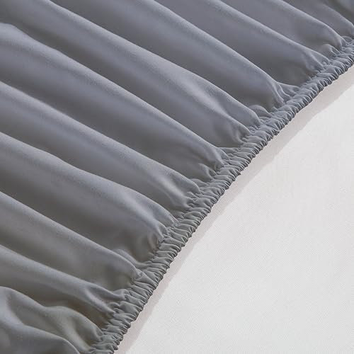 Elegant Comfort 1500 Premium Hotel Quality 18-24 Inches Deep - Extra Deep Pocket Single Fitted Sheet for High Mattress, Luxury and Softest, Smart Pocket - Wrinkle Free, Full, Gray