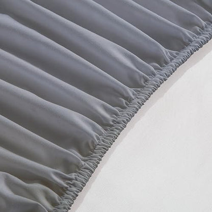 Elegant Comfort 1500 Premium Hotel Quality 18-24 Inches Deep - Extra Deep Pocket Single Fitted Sheet for High Mattress, Luxury and Softest, Smart Pocket - Wrinkle Free, Full, Gray