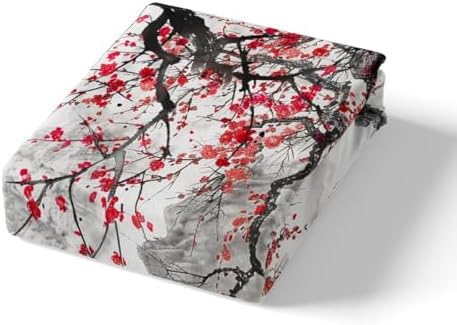 Feelyou Cherry Blossoms Duvet Cover Queen Size Boys Girls Teens