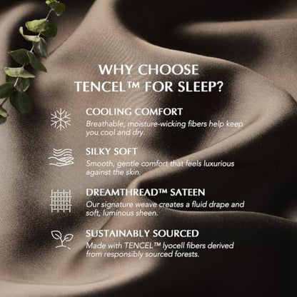 EverGrace Tencel™ Sheet Set, Breathable & Cooling, Cal.King, Espresso Brown