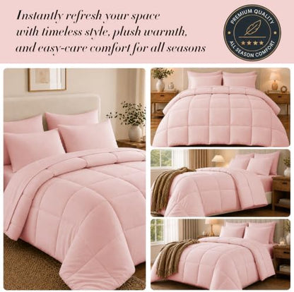 Anluoer Full Size Comforter Sets, 7 Piece Bed in a Bag Full Bedding Sets
