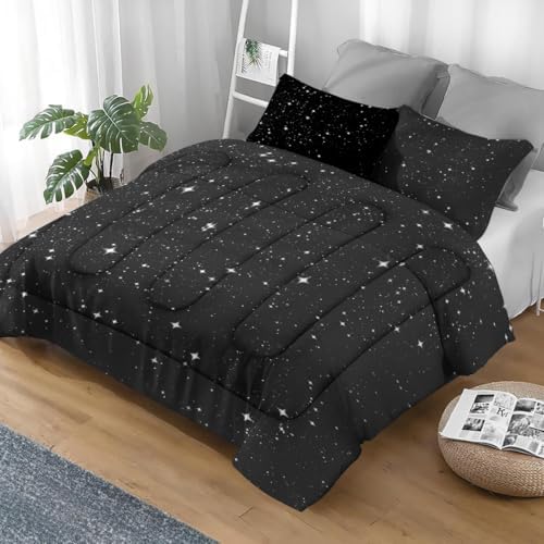 Pamnest Queen Comforter Set, 3 Pieces Space Starry Bedding, All Season