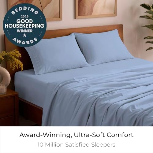 Mellanni Iconic 4-Piece, Ultra Soft Sheet Set (Full, Sky Blue)