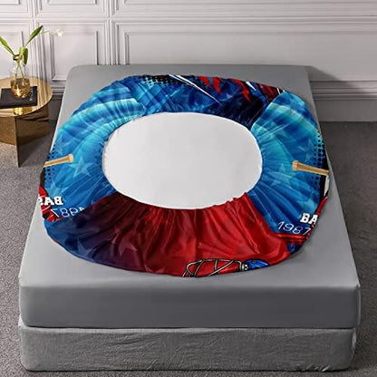 HOSIMA Boys Teens Baseball Bedding Set Full,1 Fitted Sheet+2 Pillowcases.