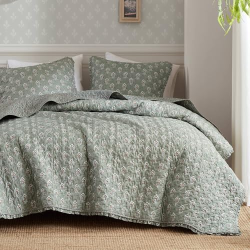 Madison Park Vintage Floral Quilt Set, 3PC King/Cal King Reversible Bed Set