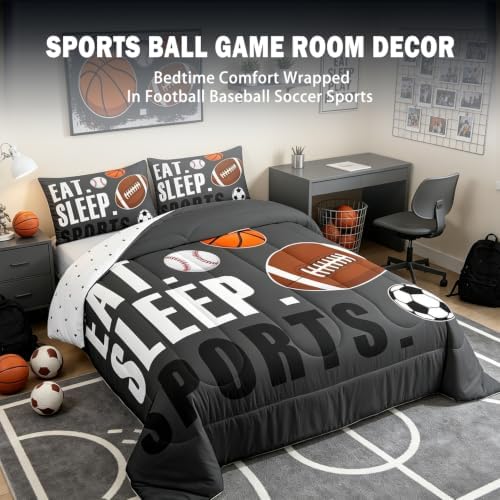 Feelyou Sports Comforter Set Full Size for Kids Boys Girls