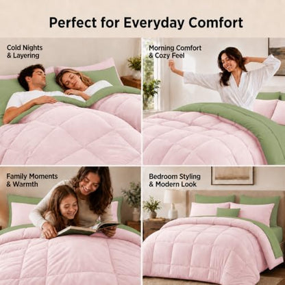 Anluoer Full Size Comforter Sets, 7 Piece Bed in a Bag Full Bedding Sets