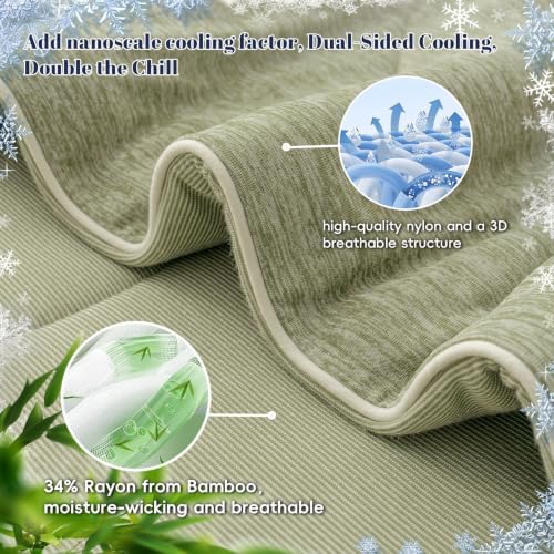 PHF Cooling Comforter, Rayon from Bamboo Soft Breathable Quilted Blanket