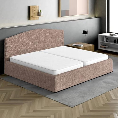 PAULATO BY GA.I.CO. Stretch Headboard and Frame Slipcover – Soft Bi-Elastic 1-Piece Bedframe Cover – Furniture Protector Machine Washable – Soft Taupe (King 75"-83" Wide)