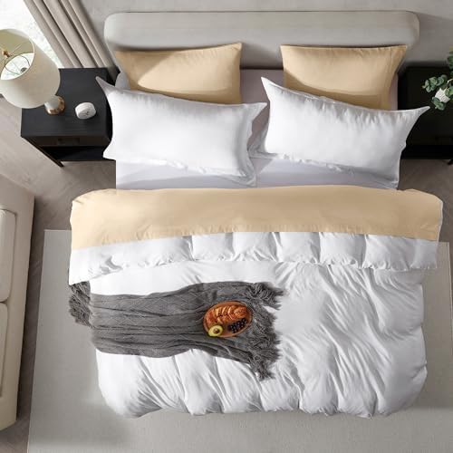 Hearth & Harbor Prewashed King Duvet Cover Set, White