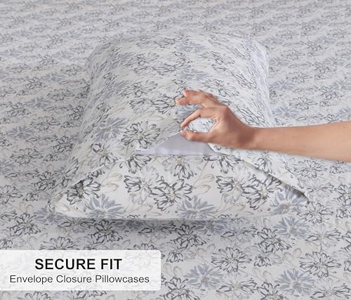 RUVANTI Flannel Sheets Queen Size, Pacific