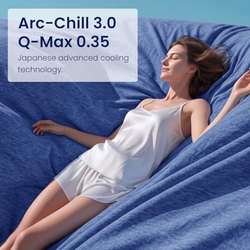 TOPCEE Cooling Blanket(60"x90"Twin Size)for Night Sweats Absorbs Heat to Keep Adults, Children Cool on Warm Nights, Q-Max 0.5 Cooling blankets for Hot Sleepers, Ultra-Cool Lightweight Blanket for Bed