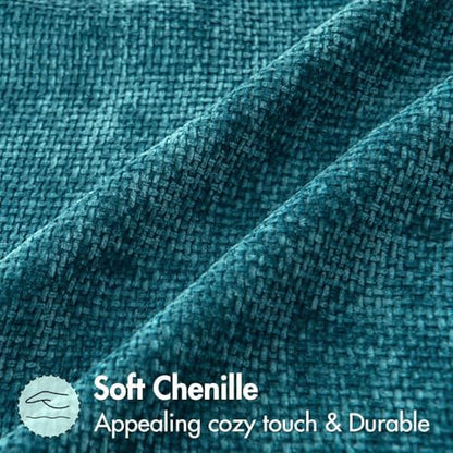 MIULEE Decorative Couch Throw Pillow Covers 18x18 Inch Coastal Teal 2 Pack