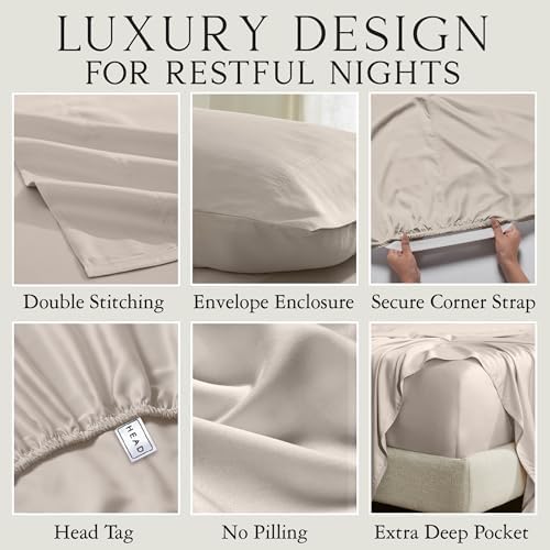 KARISSA MAE Luxury Bamboo Viscose Twin XL Size Sheet Set