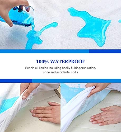 Full Size Mattress Protector Waterproof Mattress Topper Pad Cover Fitted