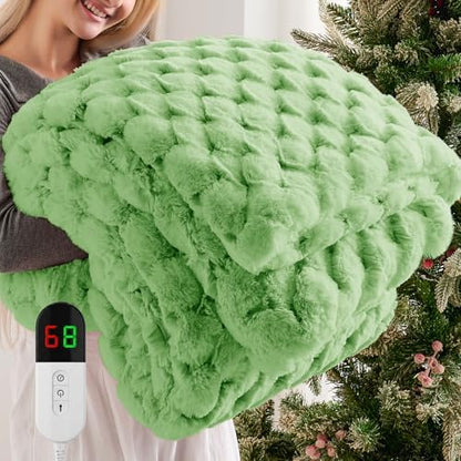 Homemate Heated Electric Throw Blanket 50"x60" Faux Fur Heating Blankets