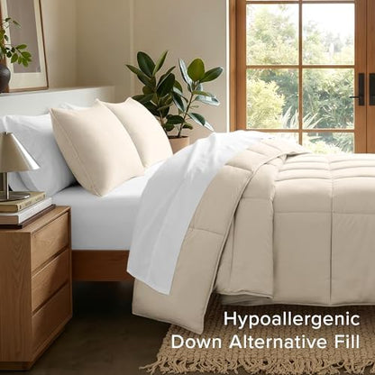 Bare Home Comforter Set - 1800 Ultra Soft (Twin/Twin XL, Sand)