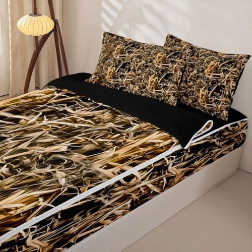 Feelyou Camouflage Hunters Cabin Comforter Set Queen Size Boys Bed in a Bag