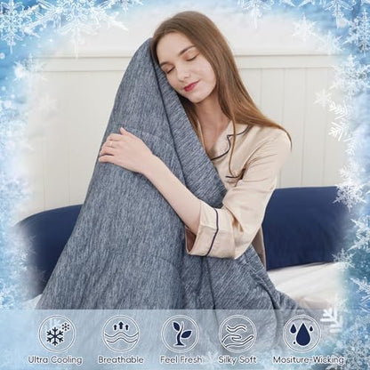 PHF Cooling Blanket for Hot Sleepers Night Sweat,Soft Quilted Comforter