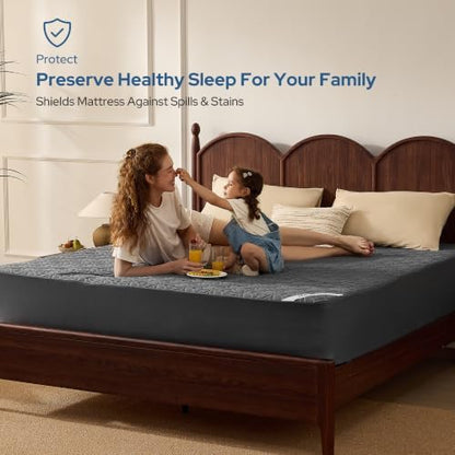 BEDLORE Waterproof Mattress Protector, California King Size Mattress Pad
