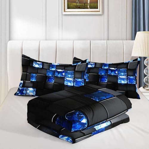 QOOMO Modern Geometric Kids Comforter Set Full Size