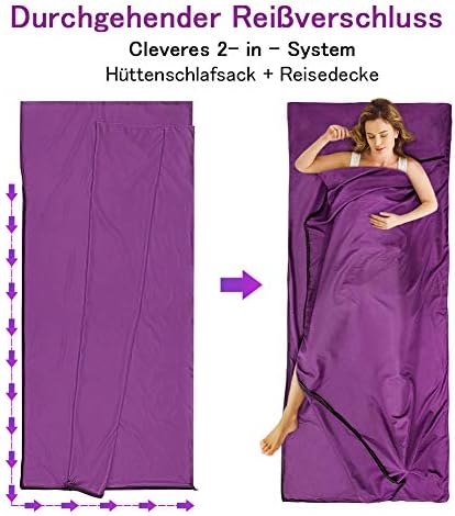 Sleeping Bag Liner,Travel Sheets & Adult Sleep Sack & Self Tan Sleep Sack for Backpacking,Hotel, Hostels, Lightweight Single Camping Sleep Pod