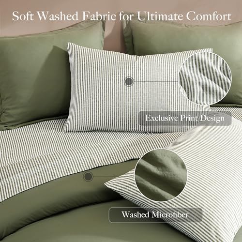 Monbix King Size Comforter Set- 7 Pieces Soft Bed in a Bag King Bedding Set