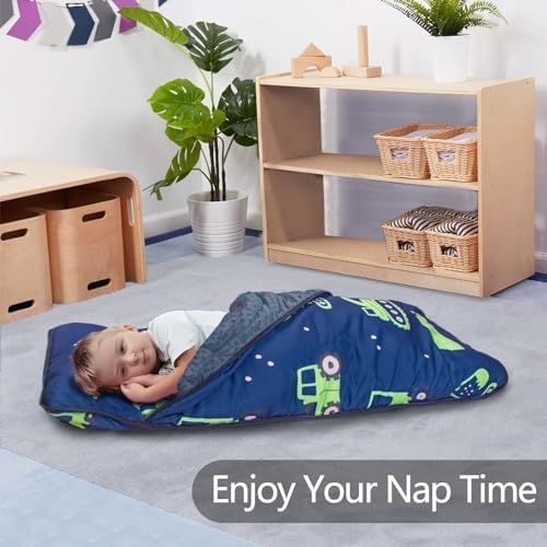 Primlect Toddler Nap Mat with Pillow, Thickened Extra Large Sleeping Bag