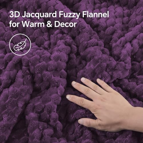 BEDELITE Fluffy Twin/Twin XL Comforter Set, Purple Bed Set 2 Pieces
