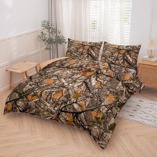 Tailor Shop Camo Bedding Sets King Size,Camo Comforter Sets for Girls Kids Teens Camo Bed Set with 2 Pillowcase…