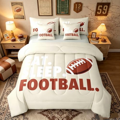 Erosebridal Football Comforter Set with Sheets 7 Piece King