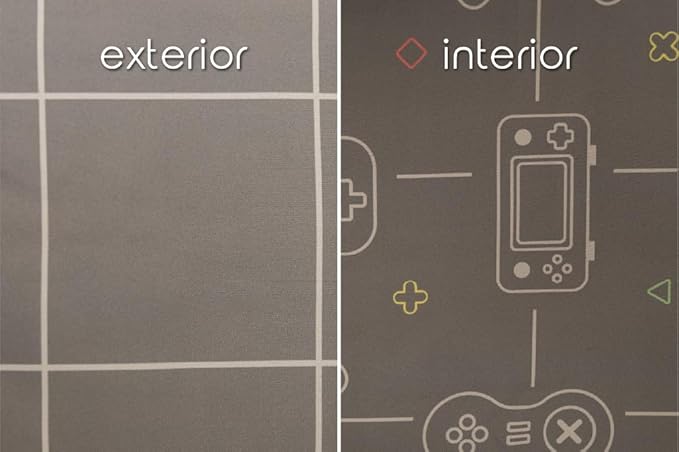 Beddy's Video Game Themed Durable Zipper Bedding for Kids, Bed in a Bag, Gray Comforter & Sheets with Gaming Controller Design for Gamers, Includes Pillowcase & Pillow Sham, Easy to Make & Wash
