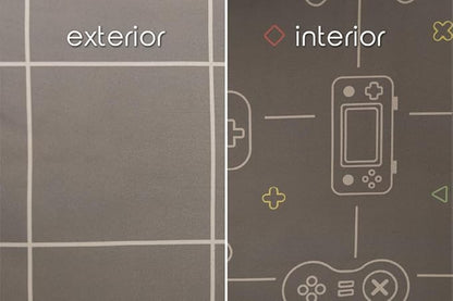 Beddy's Video Game Themed Durable Zipper Bedding for Kids, Bed in a Bag, Gray Comforter & Sheets with Gaming Controller Design for Gamers, Includes Pillowcase & Pillow Sham, Easy to Make & Wash
