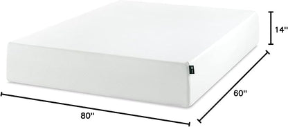 Zinus 14 Inch Queen Green Tea Memory Foam Mattress, Fiberglass Free, Medium Firm Feel, Zoned Pressure Relief, Certified Safe Foams & Fabric, Mattress in A Box